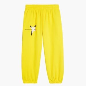 Pangaia x WAHP Kids' Track Pants 100% Organic Cotton Hand Painted-Saffron Yellow